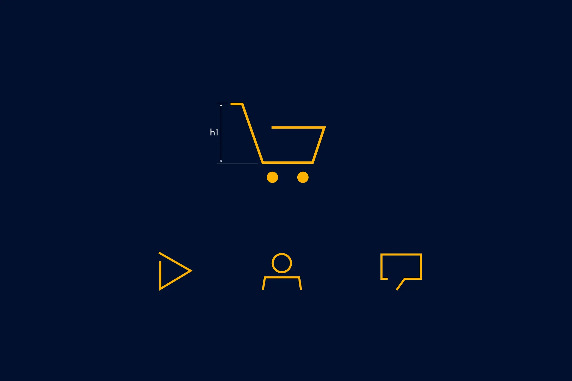 Bilde av ikoner for handlevogn