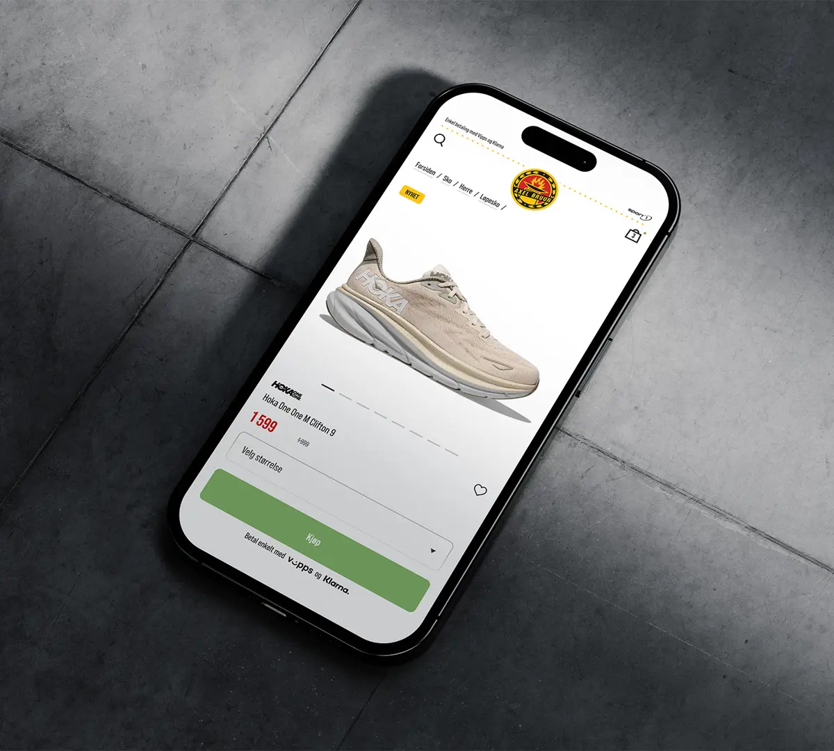 Bruun produktvisning på mobil