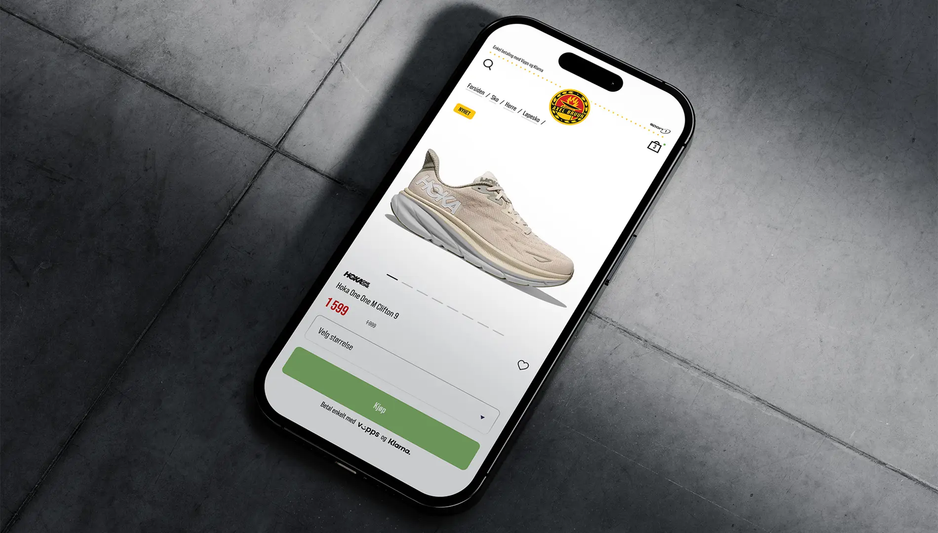 Bruun produktvisning på mobil